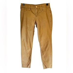 Dollhouse Women’s Tan Brown Metallic Straight Leg Studded Jeans Sz 7